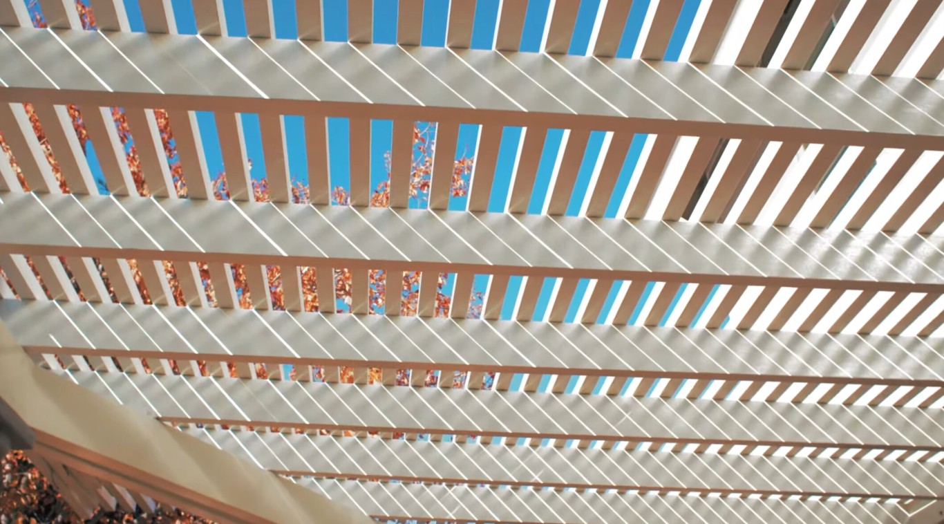 Close-up of energy-efficient glass ceiling panels in sunroom, Buckeye, AZ